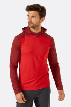 Кофта чоловіча Rab Force Hoody, Ascent Red/Oxblood Red, XXL (QBL-09-ARO-XXL)