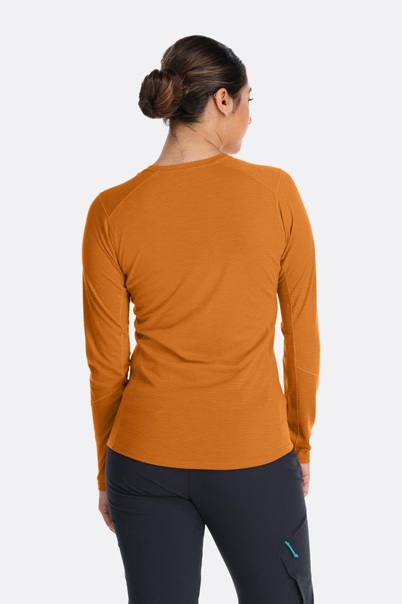 Термофутболка з довгим рукавом жіноча Rab Syncrino Base LS Tee Wmns, Graphene, 8 (QBL-33-GRH-08)