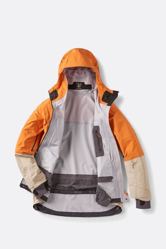 Мембранна куртка жіноча Rab Bigline Jacket Wmns, Dark Melba/Dark Pebble, 12 (RB QWI-90-DMP-12)