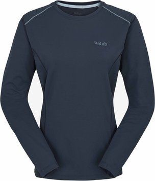Футболка з довгим рукавом жіноча Rab Force LS Tee Wmns, Tempest Blue, M (RB QBL-08-TMB-12)