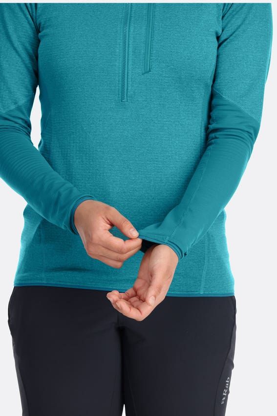 Жіноча флісова кофта Rab Ascendor Pull-On Wmns, Eucalyptus, 8 (QFF-45-EUC-08)