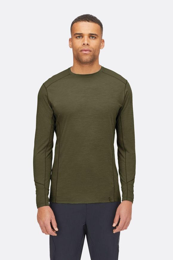 Футболка з довгим рукавом чоловіча Rab Syncrino Base LS Tee, Olive (Olive), SML (QBL-32-OLV-SML)