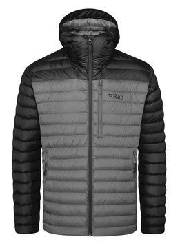 Чоловічий легкий пуховик Rab Microlight Alpine Jacket, Black/Graphene, L (RB QDB-12-BG-L)