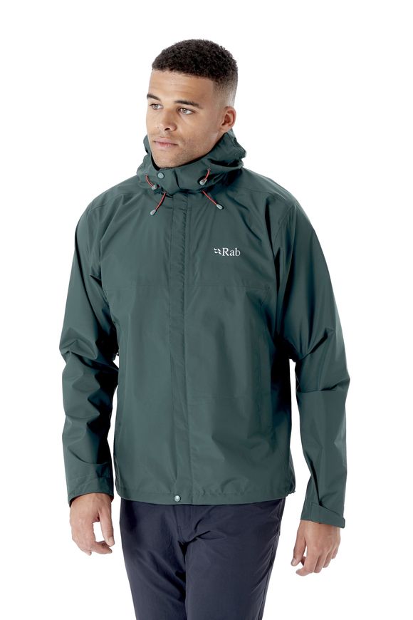 Мембранна куртка чоловіча Rab Downpour Eco Jacket, PINE, M (821468968585)