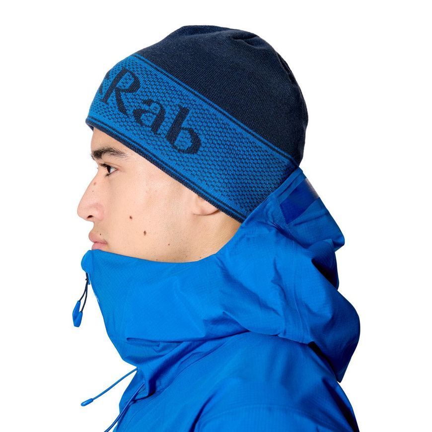 Шапка Rab Logo Band Beanie, Black/Graphene, One Size (RB QAB-70-BGP-ONE)