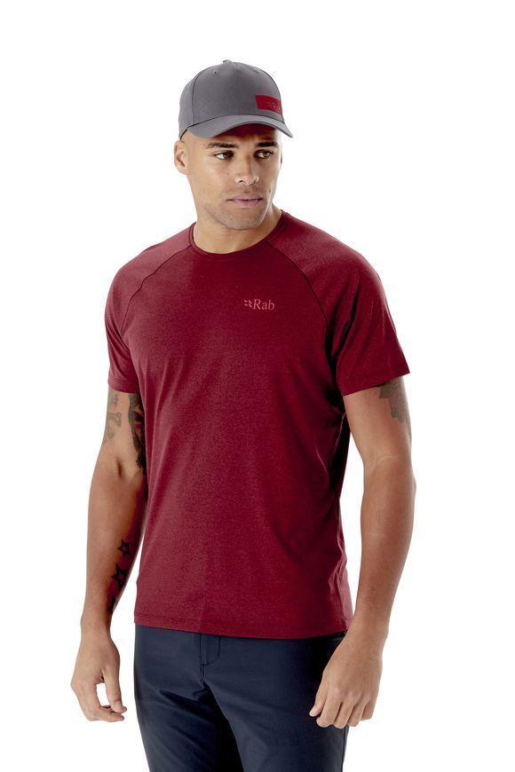 Футболка чоловіча Rab Mantle Tee, Oxblood Red Marl, XXL (RB QBL-11-OR-XXL)