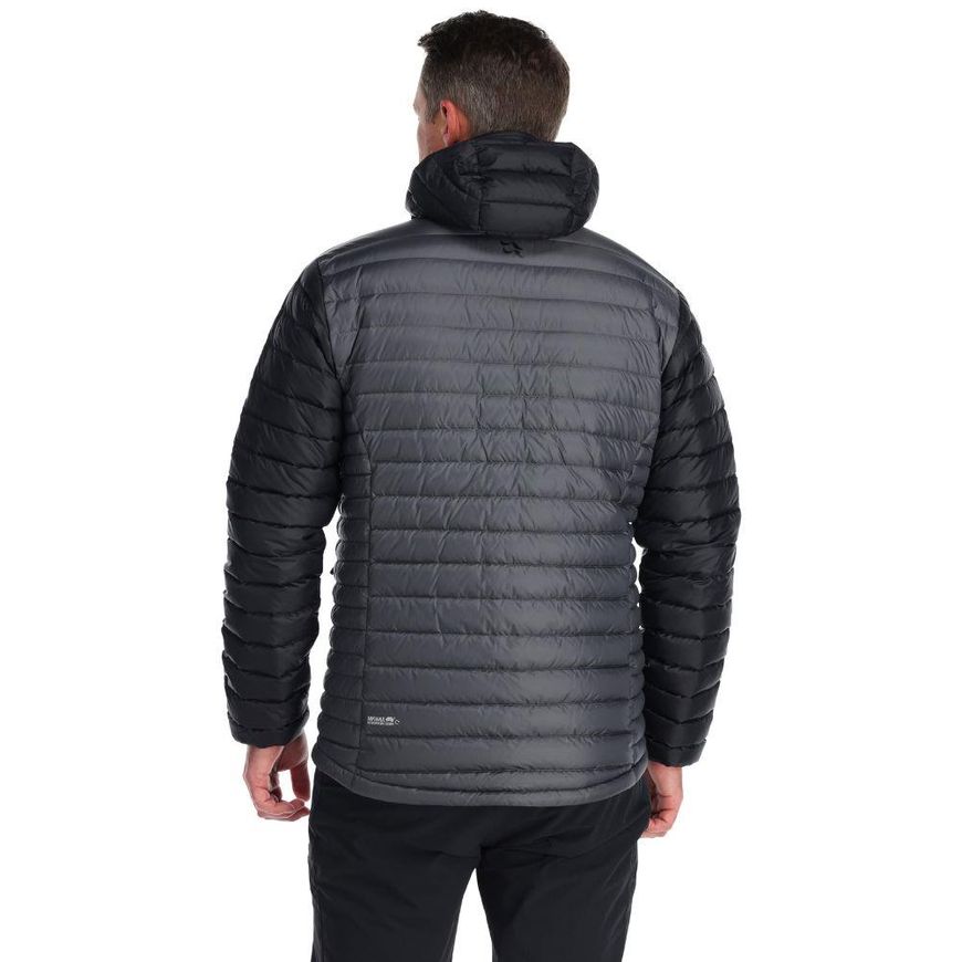 Чоловічий легкий пуховик Rab Microlight Alpine Jacket, Black/Graphene, XL (RB QDB-12-BG-XL)