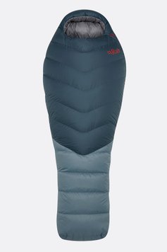 Спальний мішок Rab Alpine 800 Wmns Regular, (-16°C), 170 см - Left Zip, Orion Blue/Citadel (QSD-76-OBC-REG-LZ)