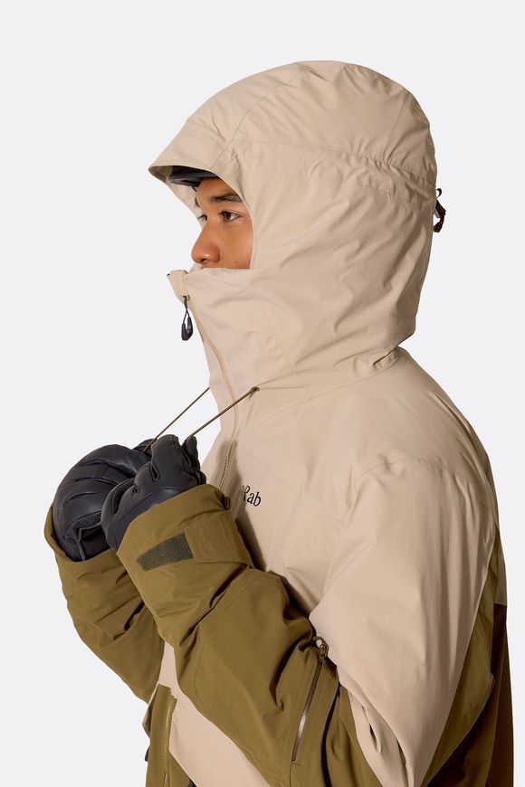 Гірськолижна чоловіча тепла мембранна куртка Rab Novaline Jacket, Oak/Dark Pebble, L (RB QIP-48-OKP-LRG)