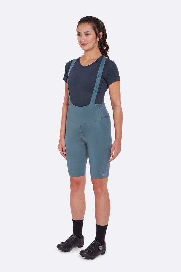 Шорти велосипедні жіночі з лямками Rab Cinder Cargo Bib Shorts Wmns, Orion Blue, 16 (QFV-48-ORB-16)