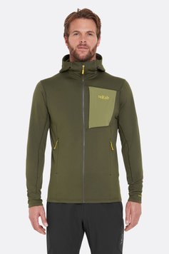 Чоловіча флісова кофта Rab Superflux Hoody, Army, S (QFG-13-ARM-SML)