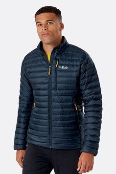 Чоловічий легкий пуховик Rab Microlight Jacket, Beluga, M (QDB-16-BE-M)