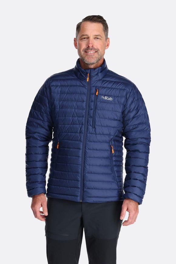 Чоловічий легкий пуховик Rab Microlight Jacket, Beluga, M (QDB-16-BE-M)