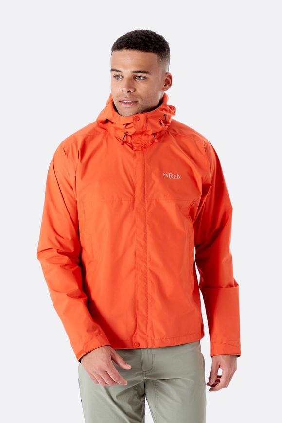 Мембранна куртка чоловіча Rab Downpour Eco Jacket, FIRECRACKER, M (821468968387)