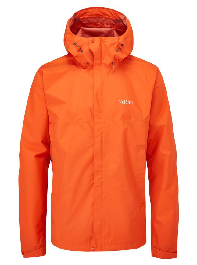 Мембранна куртка чоловіча Rab Downpour Eco Jacket, FIRECRACKER, M (821468968387)