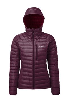 Легкий жіночий пуховик Rab Microlight Alpine wmns, EGGPLANT/ROCOCCO, 8 (821468863026)