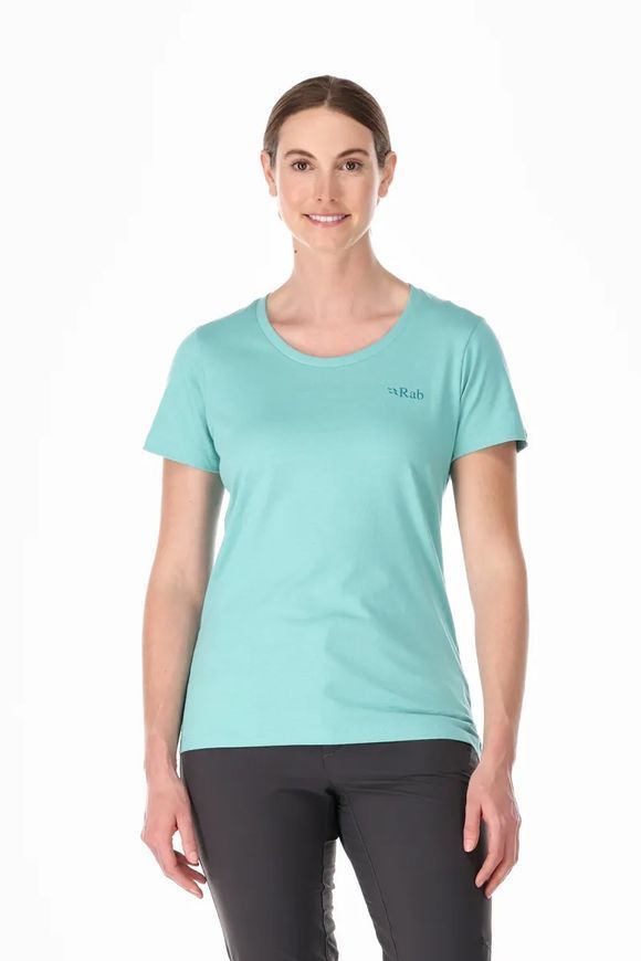 Футболка жіноча Rab Stance Mountain Peak Tee wmns, Meltwater, 10 (RB QCB-67-MEL-10)
