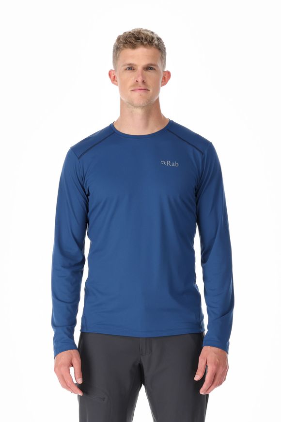 Футболка з довгим рукавом чоловіча Rab Force LS Tee, Nightfall Blue, S (RB QBL-07-NB-S)