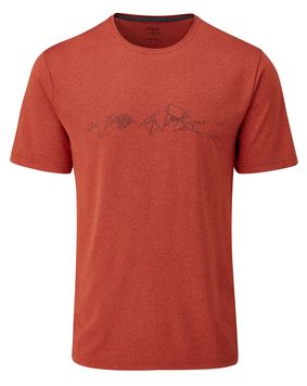 Футболка чоловіча Rab Mantle Tessalate Tee, RED CLAY, L (5059913088730)