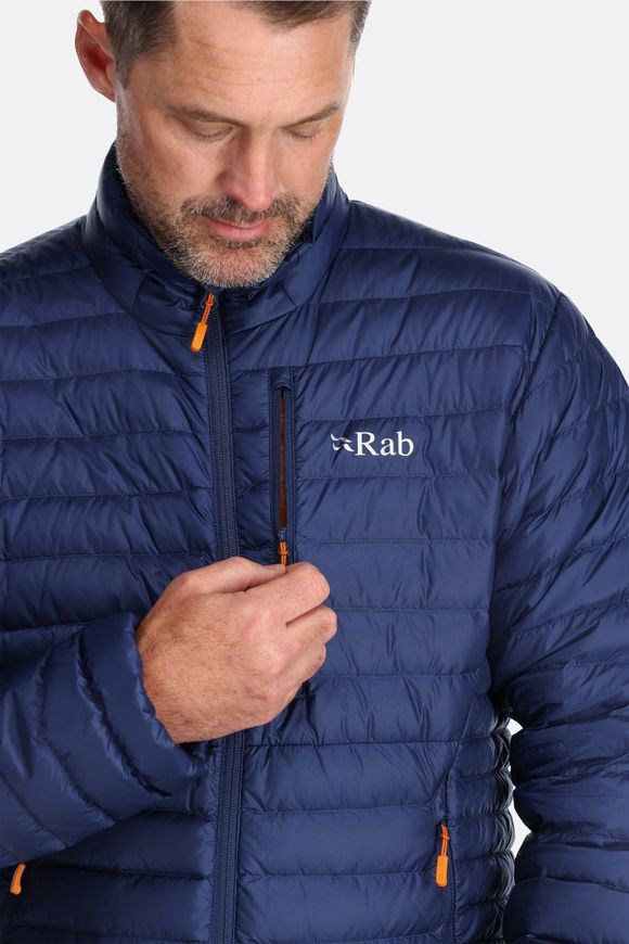 Чоловічий легкий пуховик Rab Microlight Jacket, Beluga, XL (QDB-16-BE-XL)