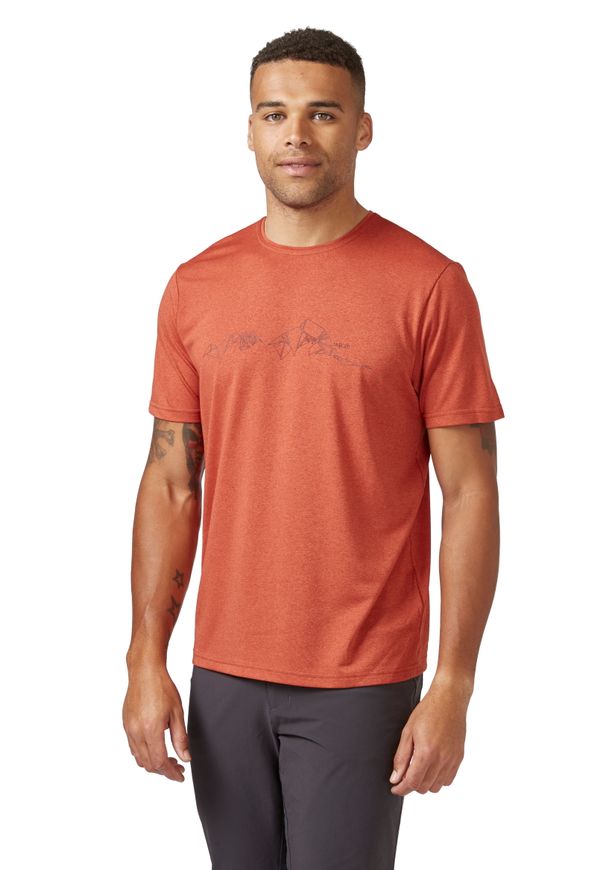 Футболка чоловіча Rab Mantle Tessalate Tee, RED CLAY, L (5059913088730)