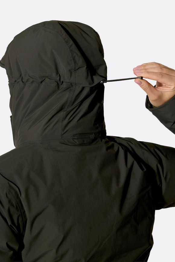 Міська жіноча тепла мембранна парка Rab Valiance Parka Wmns, Dark Army, 10 (RB QDC-06-DAY-10)