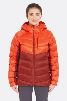 Жіночий зимовий пуховик Rab Glaceon Pro Jacket Wmns, Red Grapefruit/Tuscan Red, 12 (RB QDE-69-RGT-12)