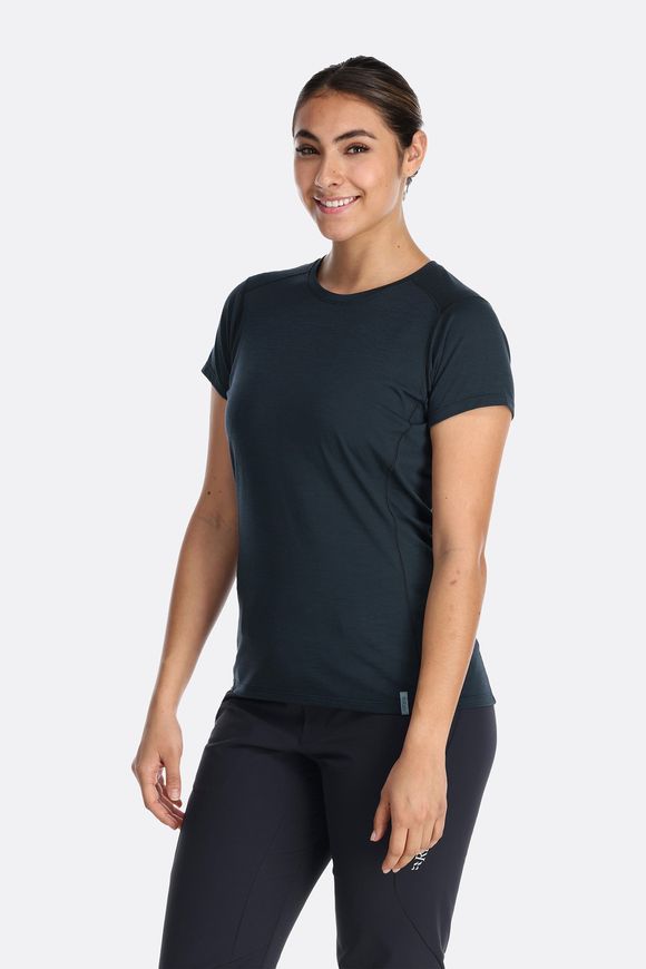 Термофутболка жіноча Rab Syncrino Base Tee Wmns, BELUGA, 10 (QBL-31-BE-10)