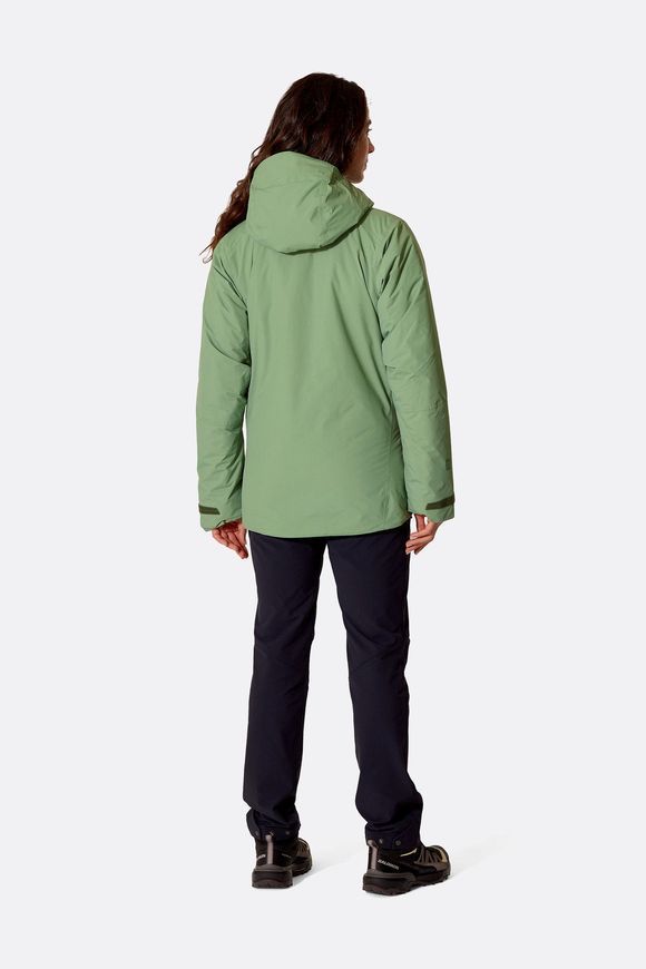 Жіноча тепла мембранна куртка Rab Xenon Shield Jacket Wmns, Dark Fig Green, 10 (RB QIP-53-DFG-10)