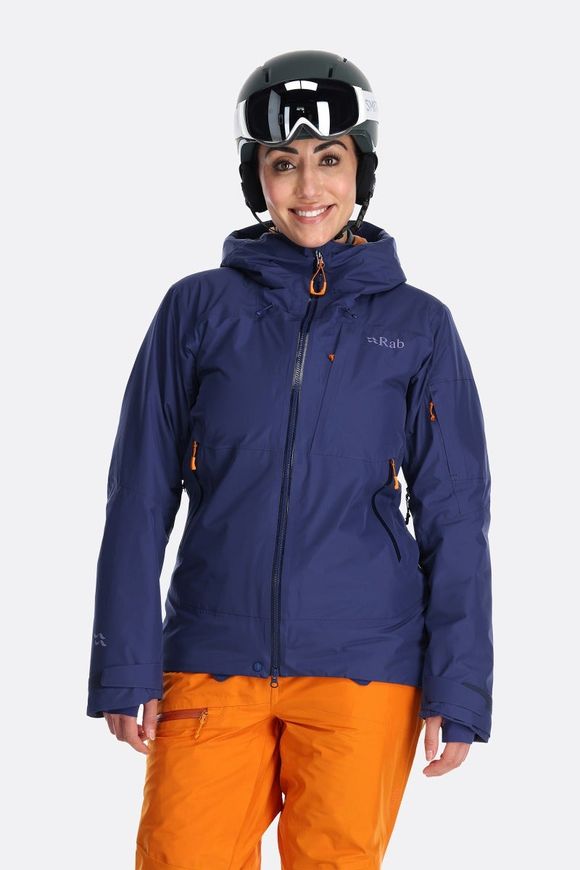 Жіноча гірськолижна мембранна куртка Rab Khroma Volition Jacket Wmns, Patriot Blue, 16 (QIO-81-PTB-16)