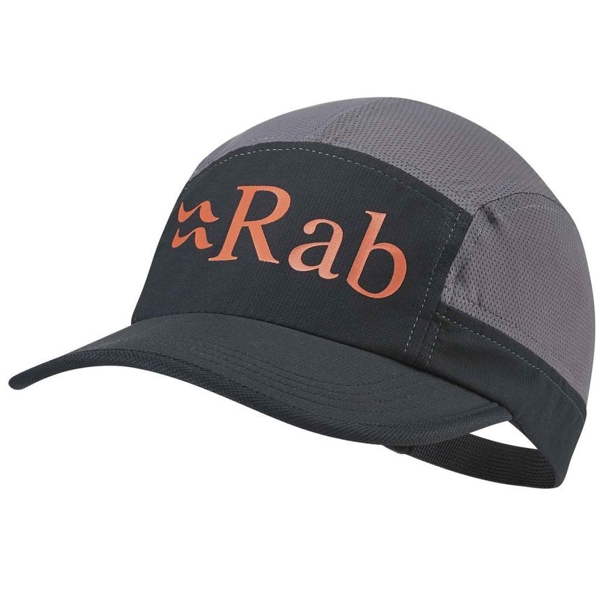 Кепка Rab Momentum 5 Panel Cap, Black/Graphene, One Size (QAB-44-BGP-One Size)