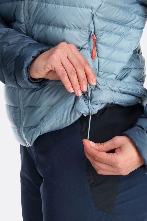Жіночий легкий пуховик Rab Microlight Alpine Jacket Wmns, Black/Graphene, 10 (RB QDB-13-BLK-10)