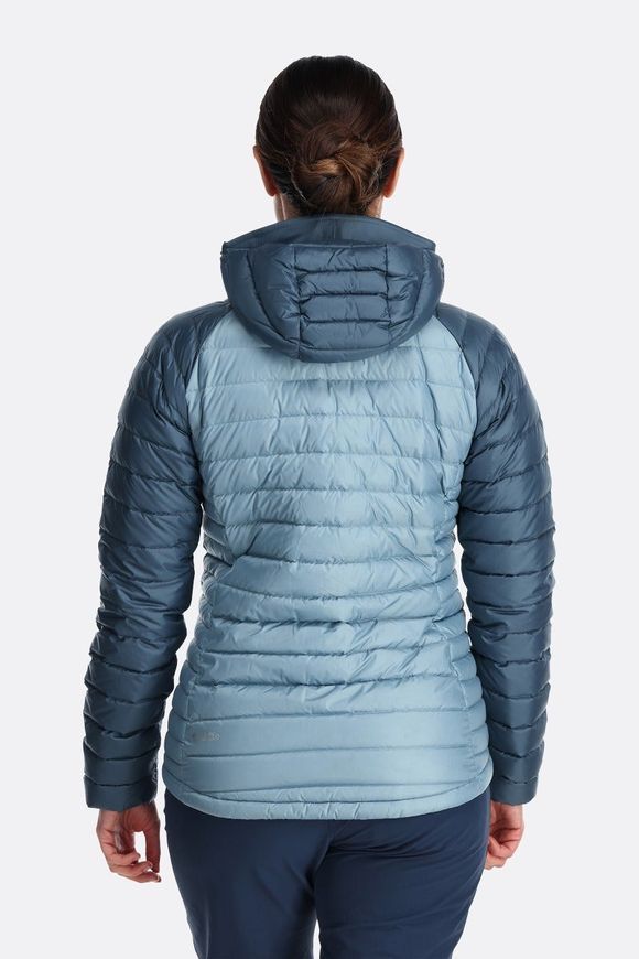 Жіночий легкий пуховик Rab Microlight Alpine Jacket Wmns, Black/Graphene, 10 (RB QDB-13-BLK-10)