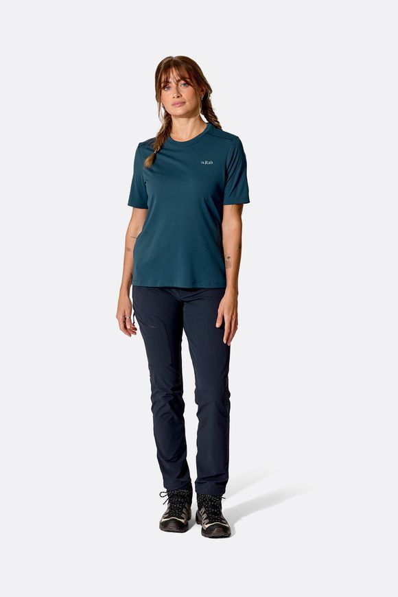Футболка жіноча Rab Force Cirque Tee Wmns, Fig Green, S (RB QCC-64-FGR-10)