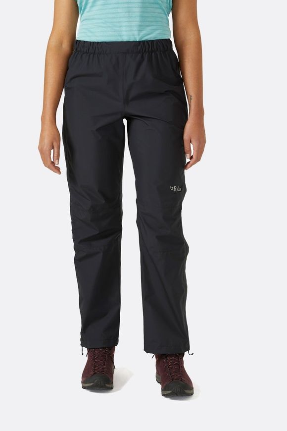 Штани жіночі Rab Downpour Eco FZ Pants Wmns, Black, Short, 8 (QWG-87-BLK-08-SH)