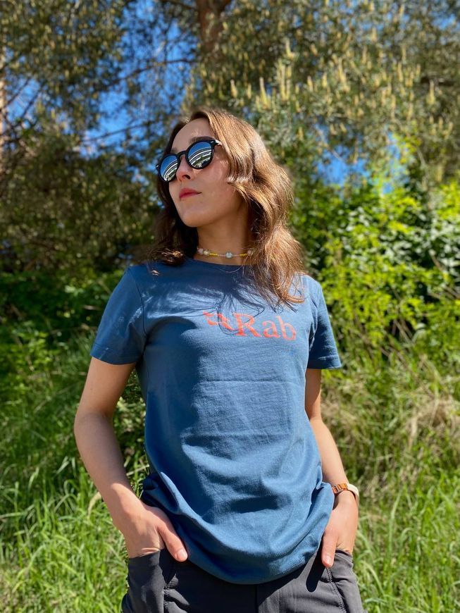 Футболка жіноча Rab Tuku Logo Tee Wmns, Orion Blue, 10 (RB QCC-08-OB-10)