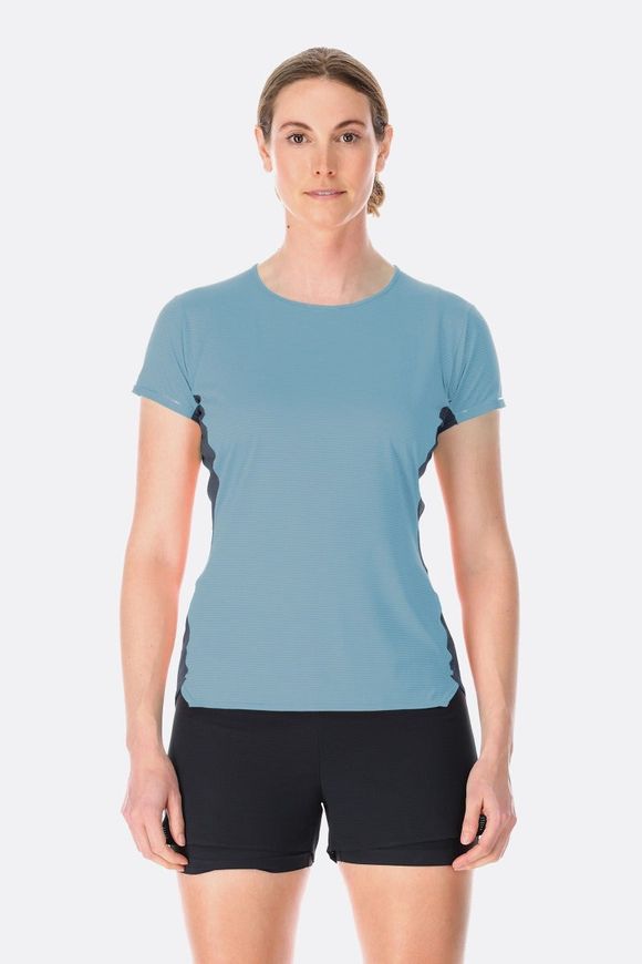 Футболка жіноча Rab Sonic Ultra Tee Wmns, Citadel/Tempest Blue, 8 (QBL-19-CTT-08)