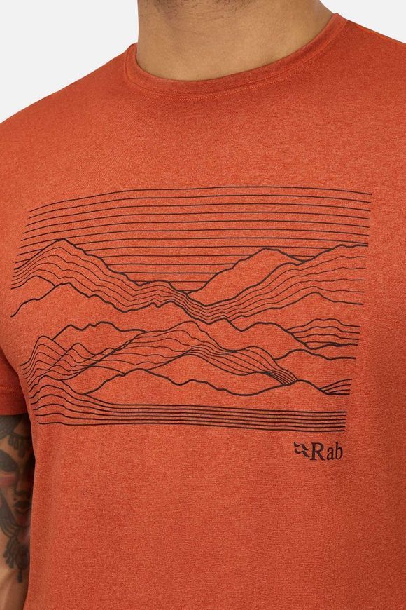 Футболка чоловіча Rab Mantle Outline Tee, Army, S (RB QCC-01-ARM-SML)