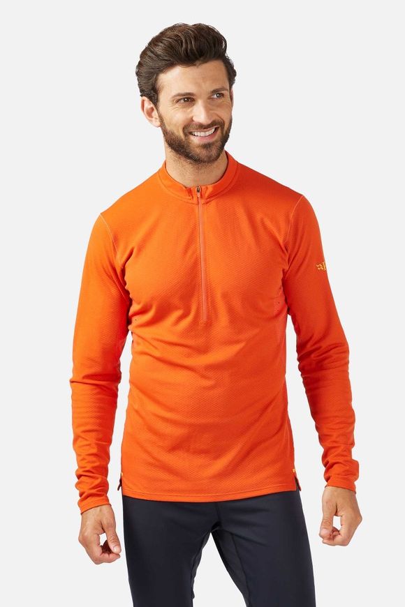 Футболка з довгим рукавом чоловіча Rab Ridgeline LS Tee, Firecracker, MED (QBL-55-FCR-MED)