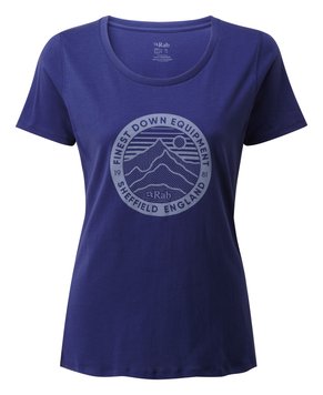 Футболка жіноча Rab Stance 3 Peaks SS Tee wmns, BLUEPRINT, 12 (821468876699)