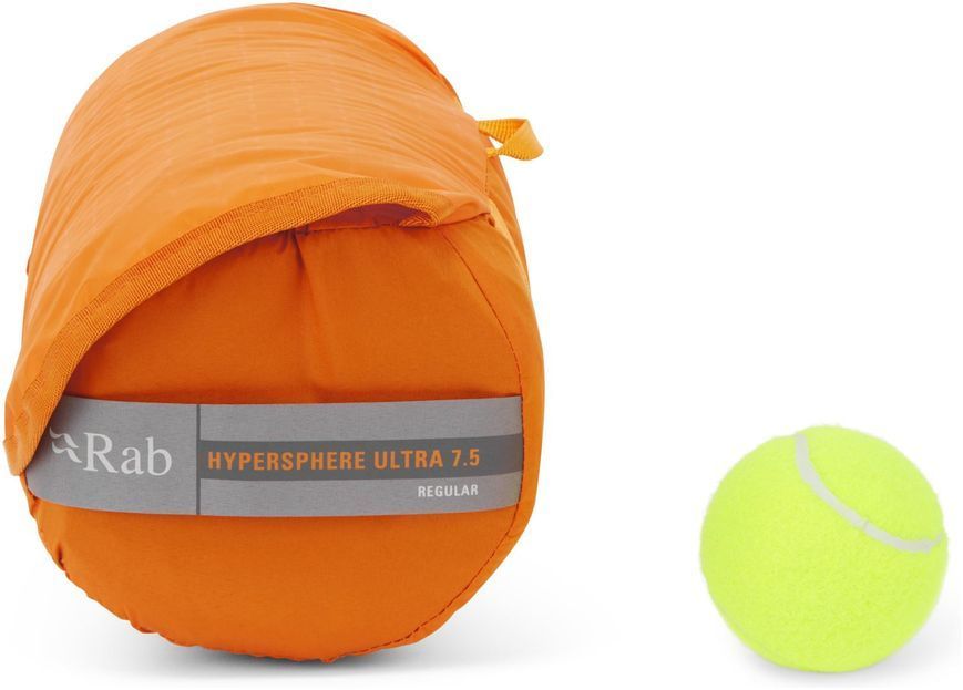 Килимок надувний Rab Hypersphere Ultra 7.5, Regular, 183x51х8см, Marmalade (RB QMA-09-MAM-REG-REG)