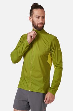 Вітровка чоловіча Rab Windveil Jacket, Aspen Green/Zest, S (QWS-68-ASZ-SML)