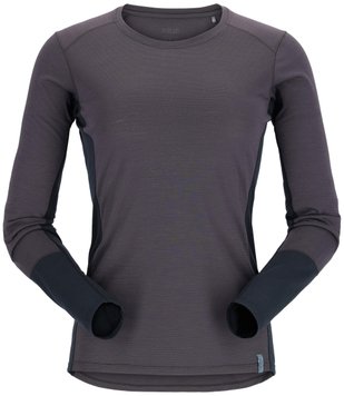 Термофутболка з довгим рукавом жіноча Rab Syncrino Base LS Tee Wmns, GRAPHENE, 8 (5059913004266)