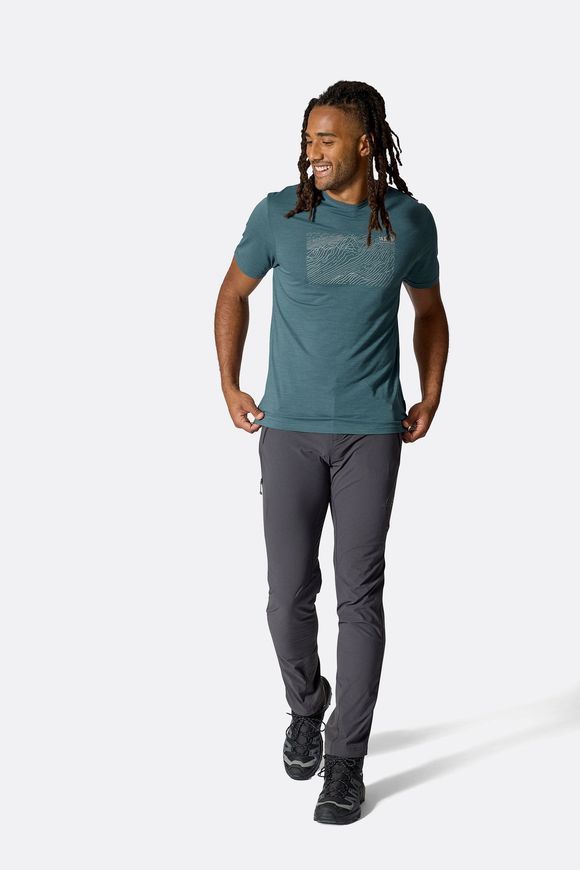Футболка чоловіча Rab Syncrino Ridge Tee, Graphene, L (RB QFG-36-GRH-LRG)