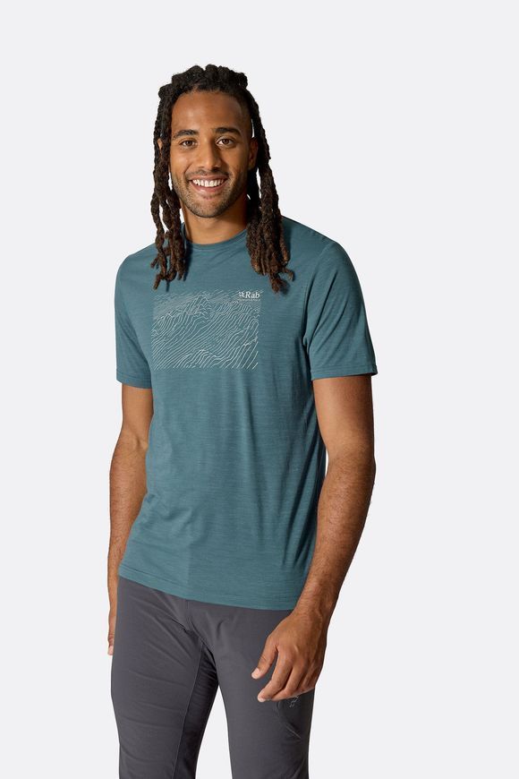 Футболка чоловіча Rab Syncrino Ridge Tee, Graphene, L (RB QFG-36-GRH-LRG)