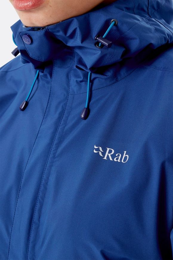 Мембранна куртка жіноча Rab Downpour Eco Jacket Wmns, NIGHTFALL BLUE, 14 (QWG-83-NB-14)