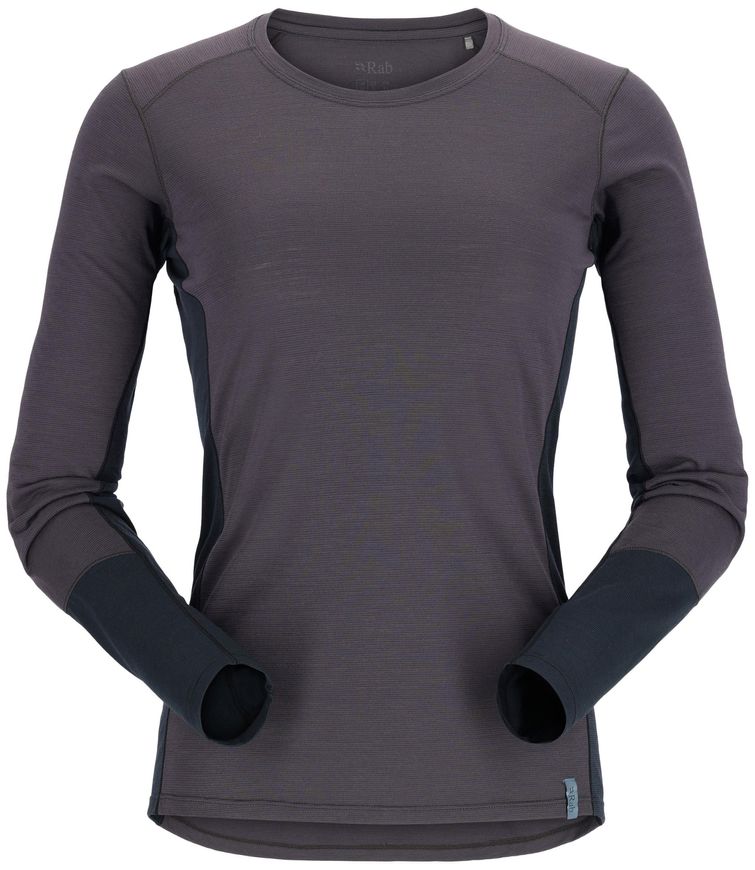 Термофутболка з довгим рукавом жіноча Rab Syncrino Base LS Tee Wmns, GRAPHENE, 8 (5059913004266)