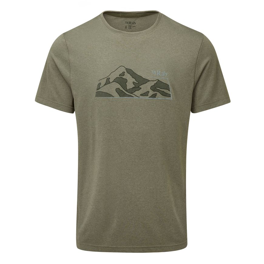 Футболка чоловіча Rab Mantle Mountain Tee, LIGHT KHAKI, L (5059913088884)