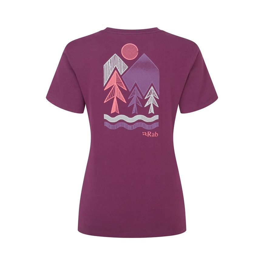 Футболка жіноча Rab Tuku Vista Tee Wmns, Mulberry, S (RB QCC-17-MUL-10)