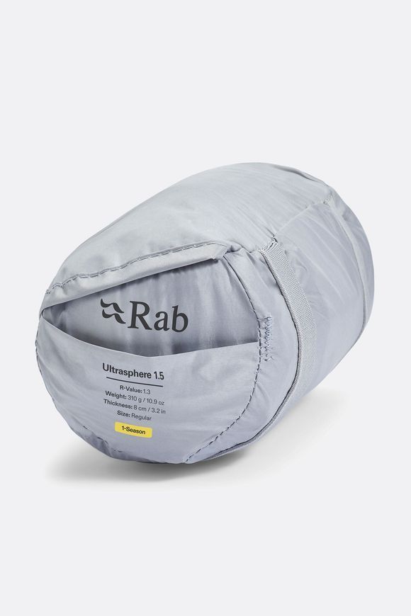Килимок надувний Rab Ultrasphere 1.5, Long Wide, 196x64x8см, Dark Pewter (RB QMA-12-DPW-LNG-WDE)
